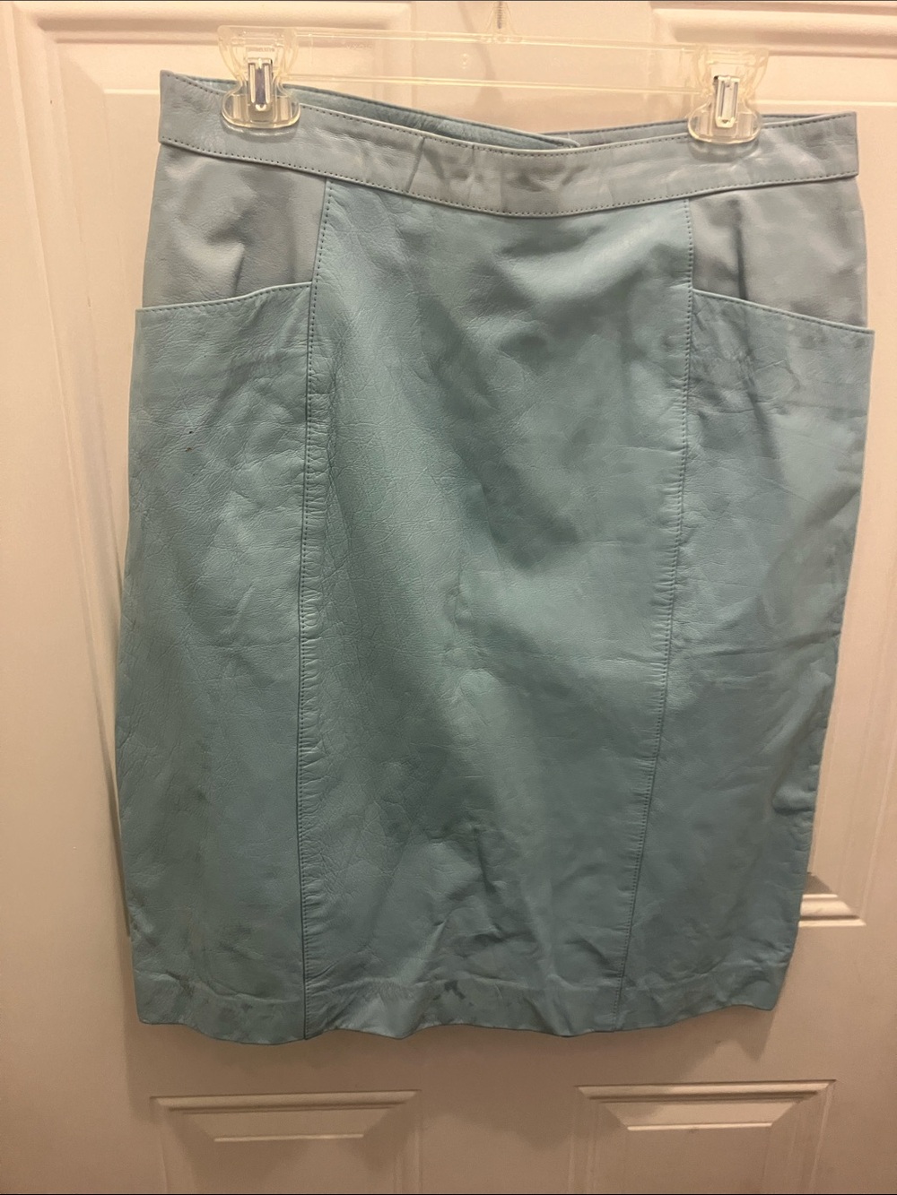 Light Blue Women's Pencil Skirt